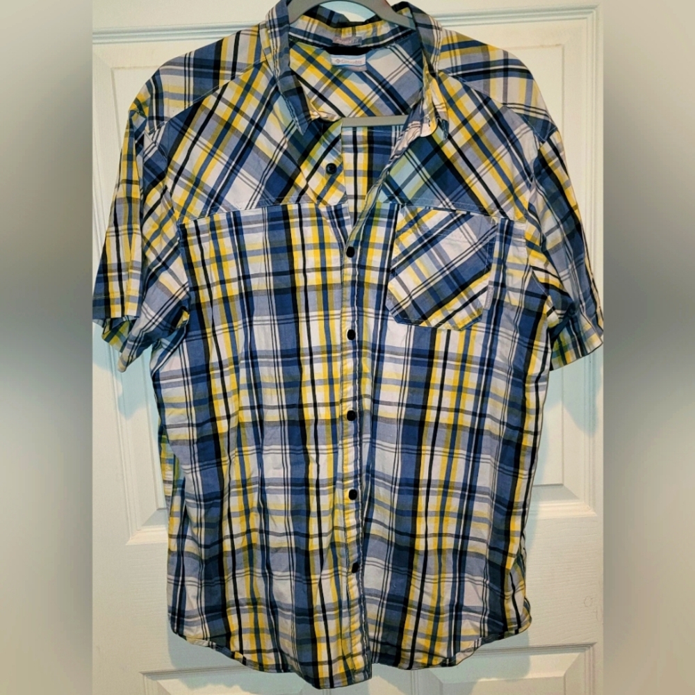 Columbia Men's Plaid  Button Shirt Sz XL